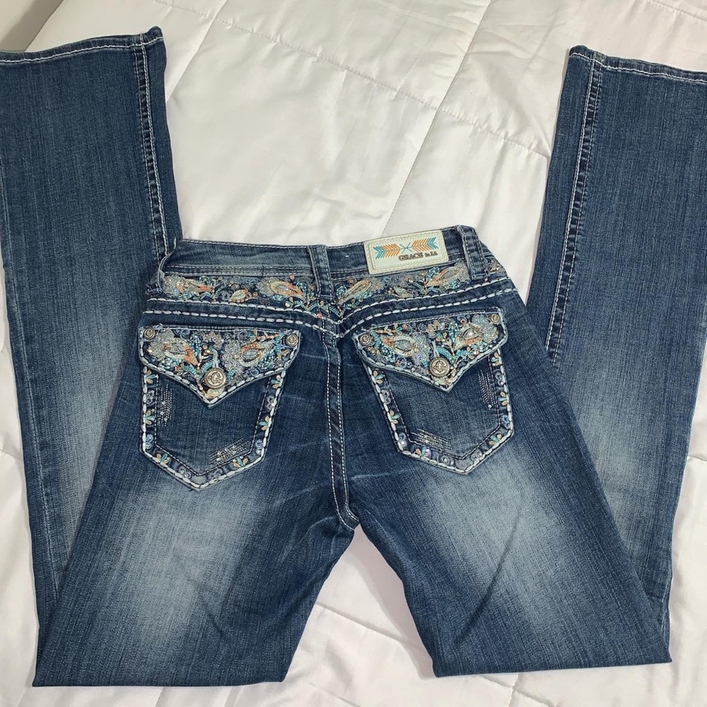 GRACE in LA Western Jeans